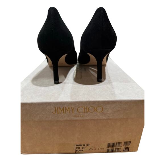 Jimmy Choo “Romy 60” Black Suede Pumps – Size 37.5 EU - Picture 9 of 11
